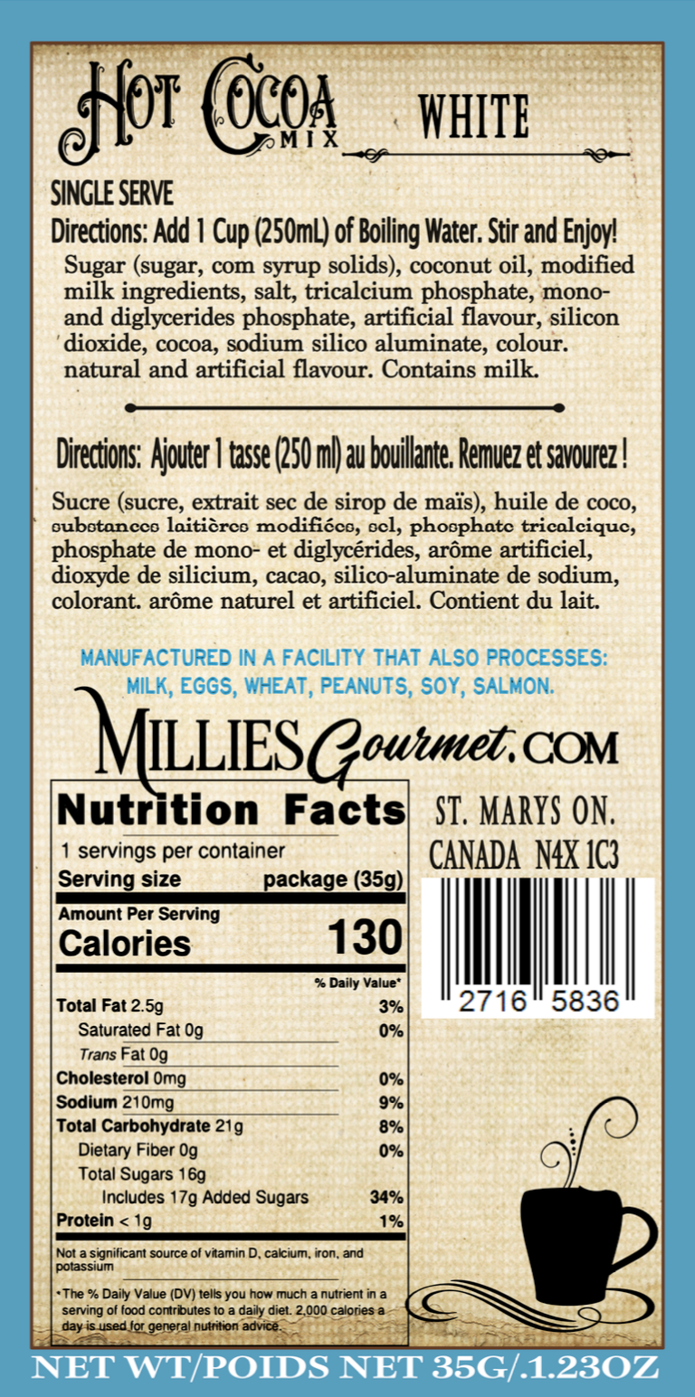 White Hot Chocolate Wholesale Case of 18