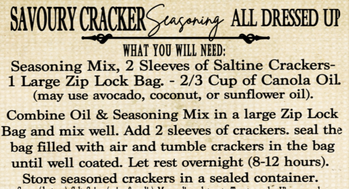 All Dressed Up Cracker Seasoning - Wholesale Case of 24