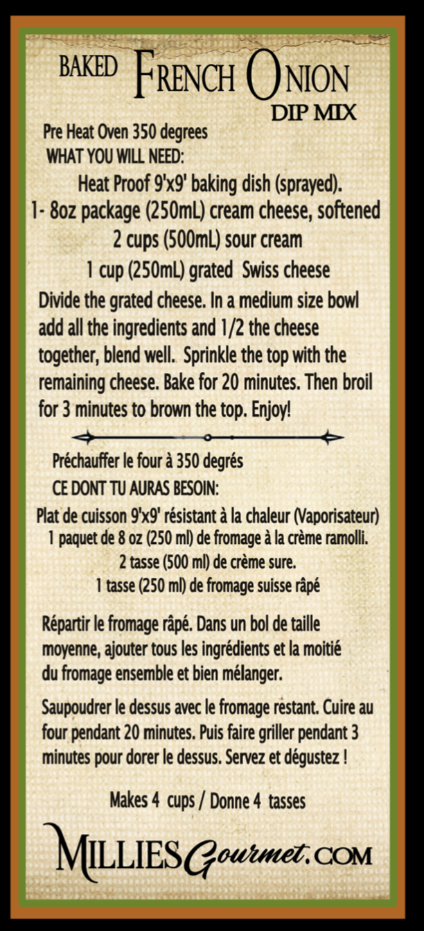 Baked French Onion Specialty Dip Mix