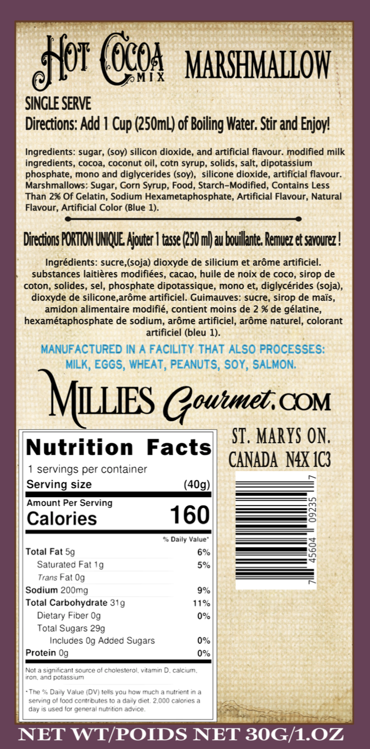 Marshmallow Hot Chocolate Wholesale Case of 18