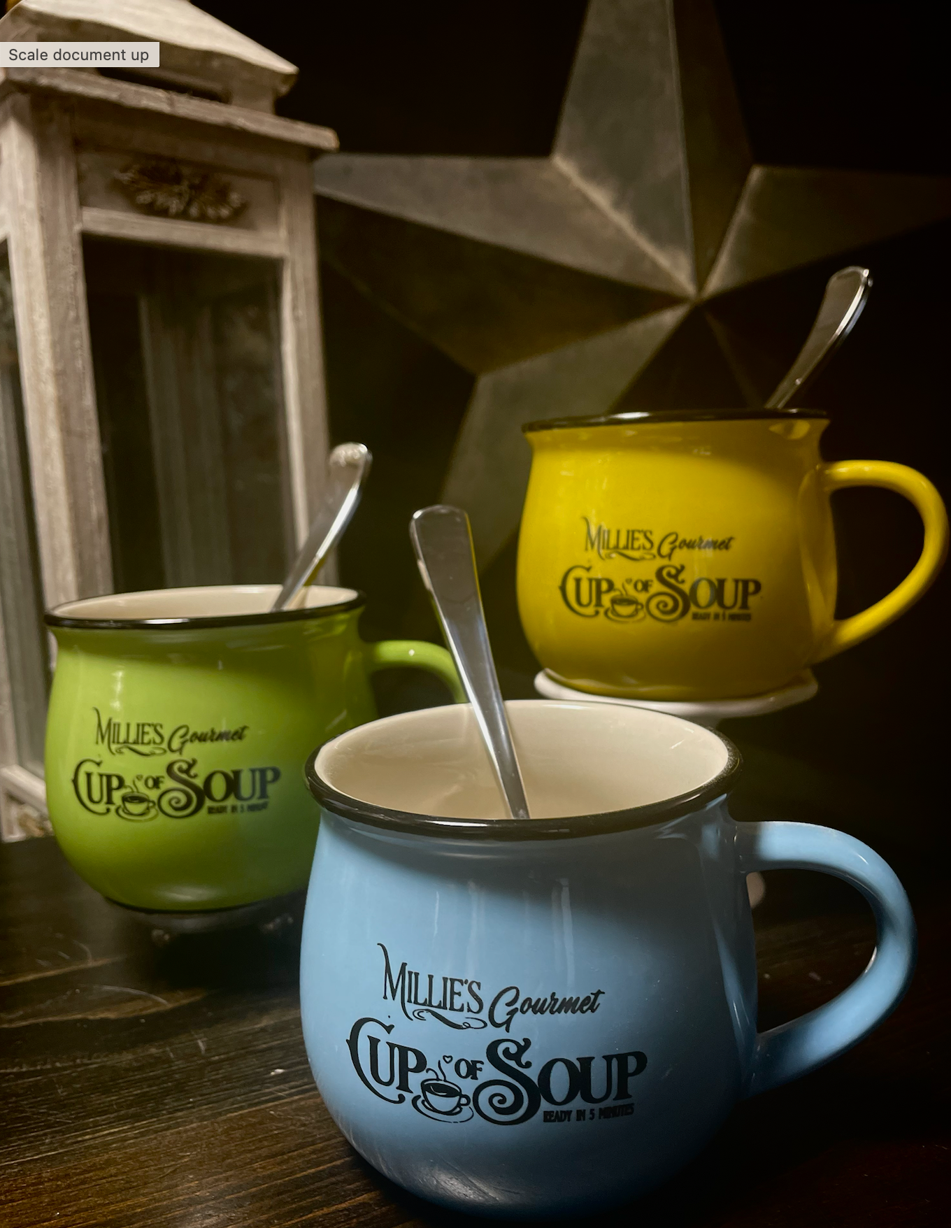 Millie's Soup Mugs CLICK HERE FOR COLOUR