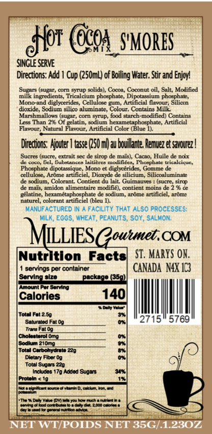 S'Mores Hot Chocolate Wholesale Case of `18