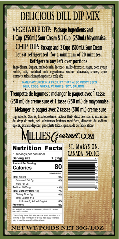 Delicious Dill Dip Mix - Wholesale Case of 18