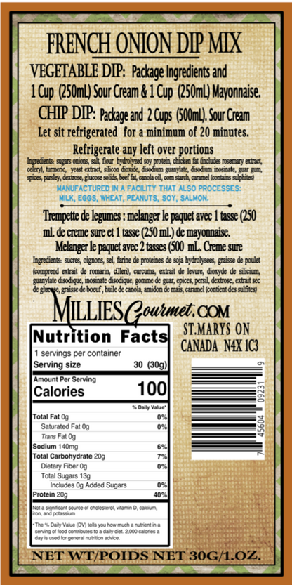 French Onion Dip Mix - Wholesale Case 18