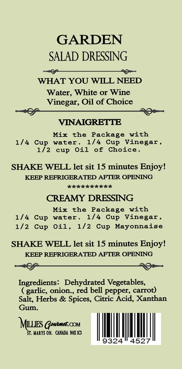 Garden Salad Dressing Mix