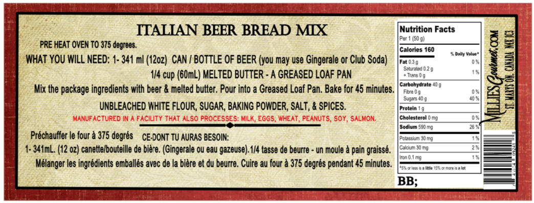 Italian Beer Bread Mix Wholesale Case of 6