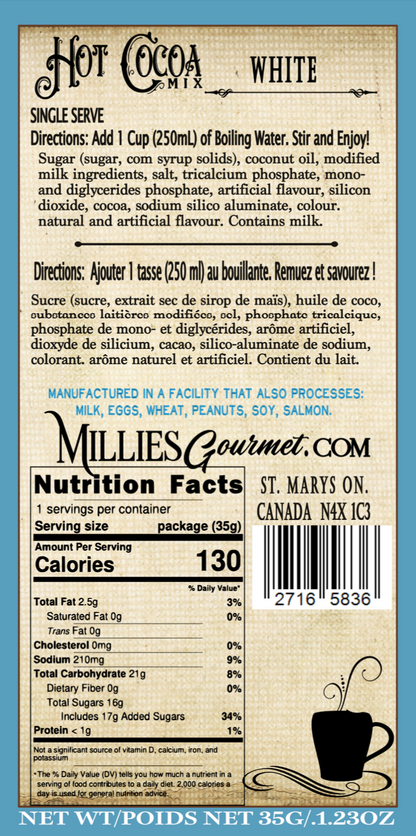 White Hot Chocolate Wholesale Case of 18