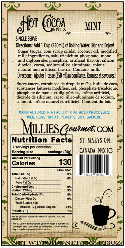 Christmas Mint Hot Chocolate Wholesale Case of 18